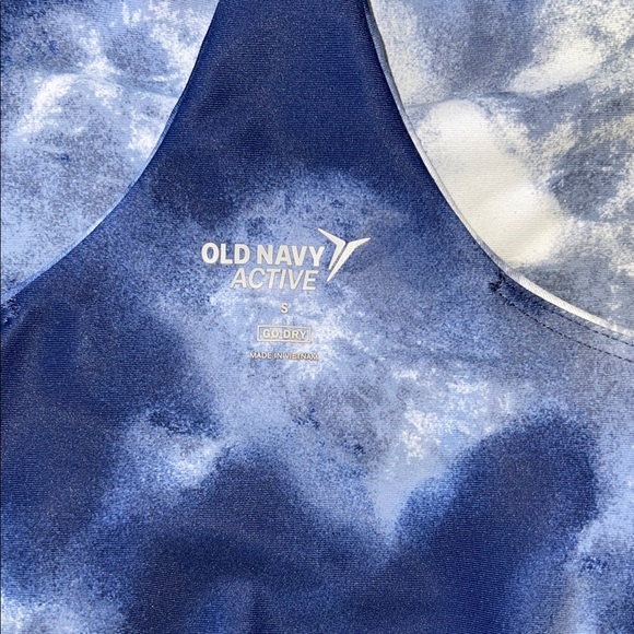 Old Navy Blue and White Tie-Dye Tank Top - Picture 3 of 4